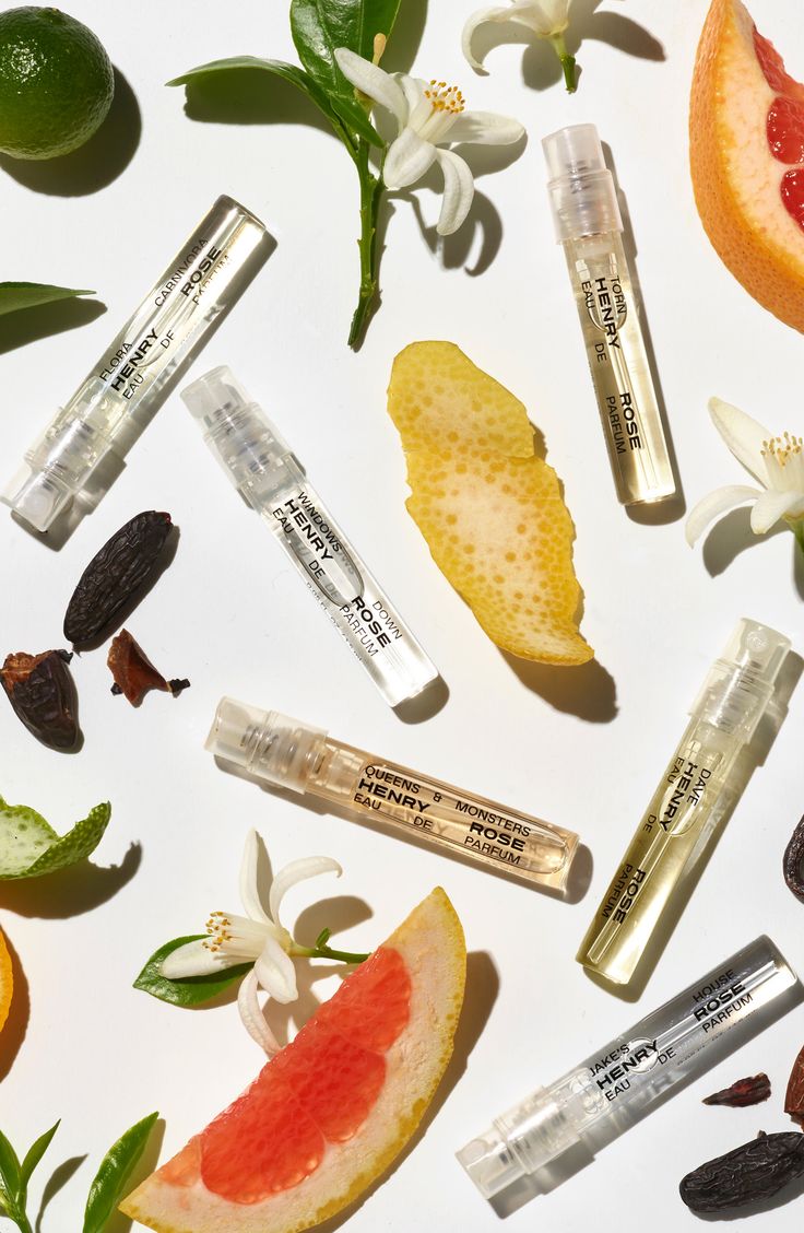 LuLu & Oliver perfume oils arranged for scent stacking and fragrance layering